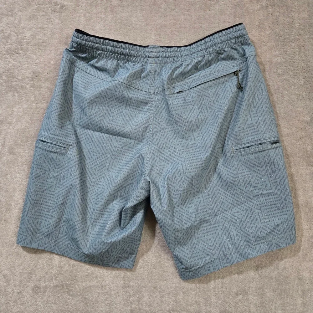 Kuhl Board Shorts Mens Medium Blue Geometric Hiking Swim Trunks Outdoor Gorpcore